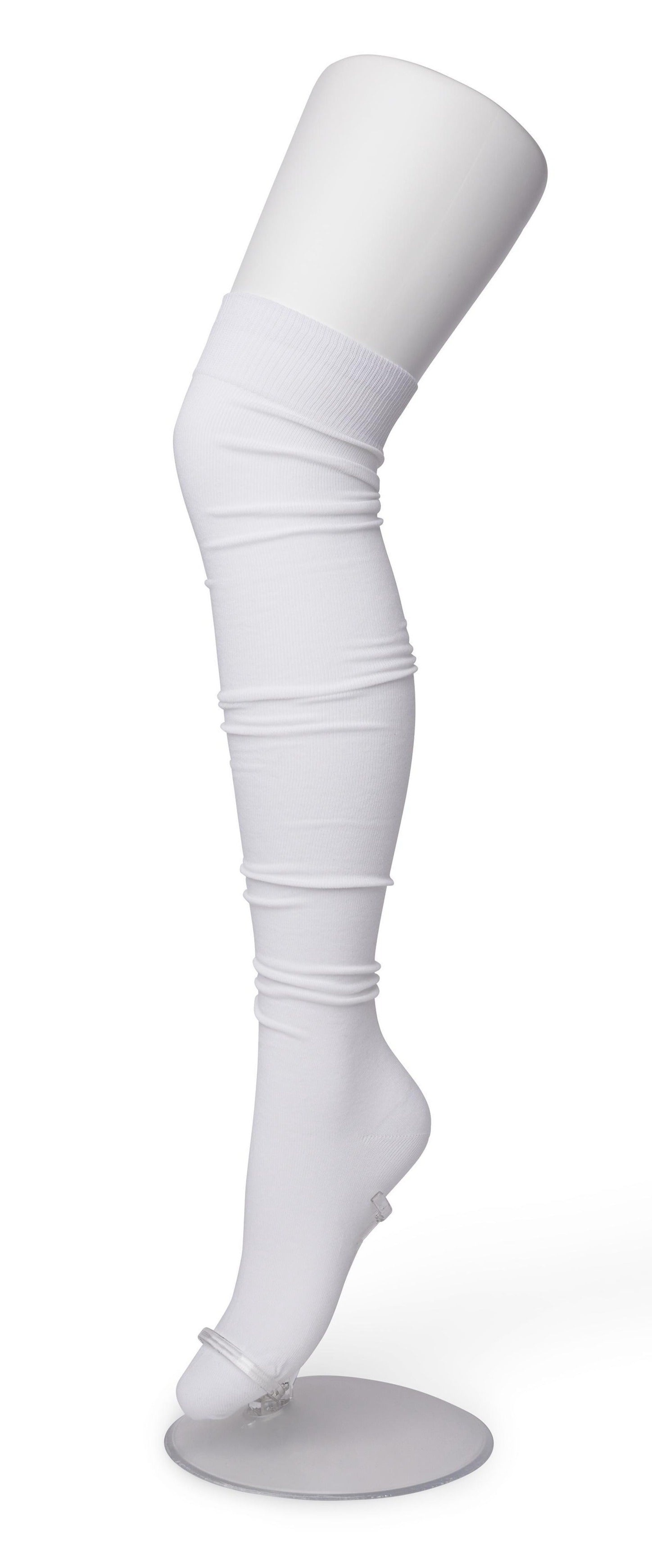 Bonnie Doon Cotton Over The Knee Sock P53496 - white cotton thigh high socks