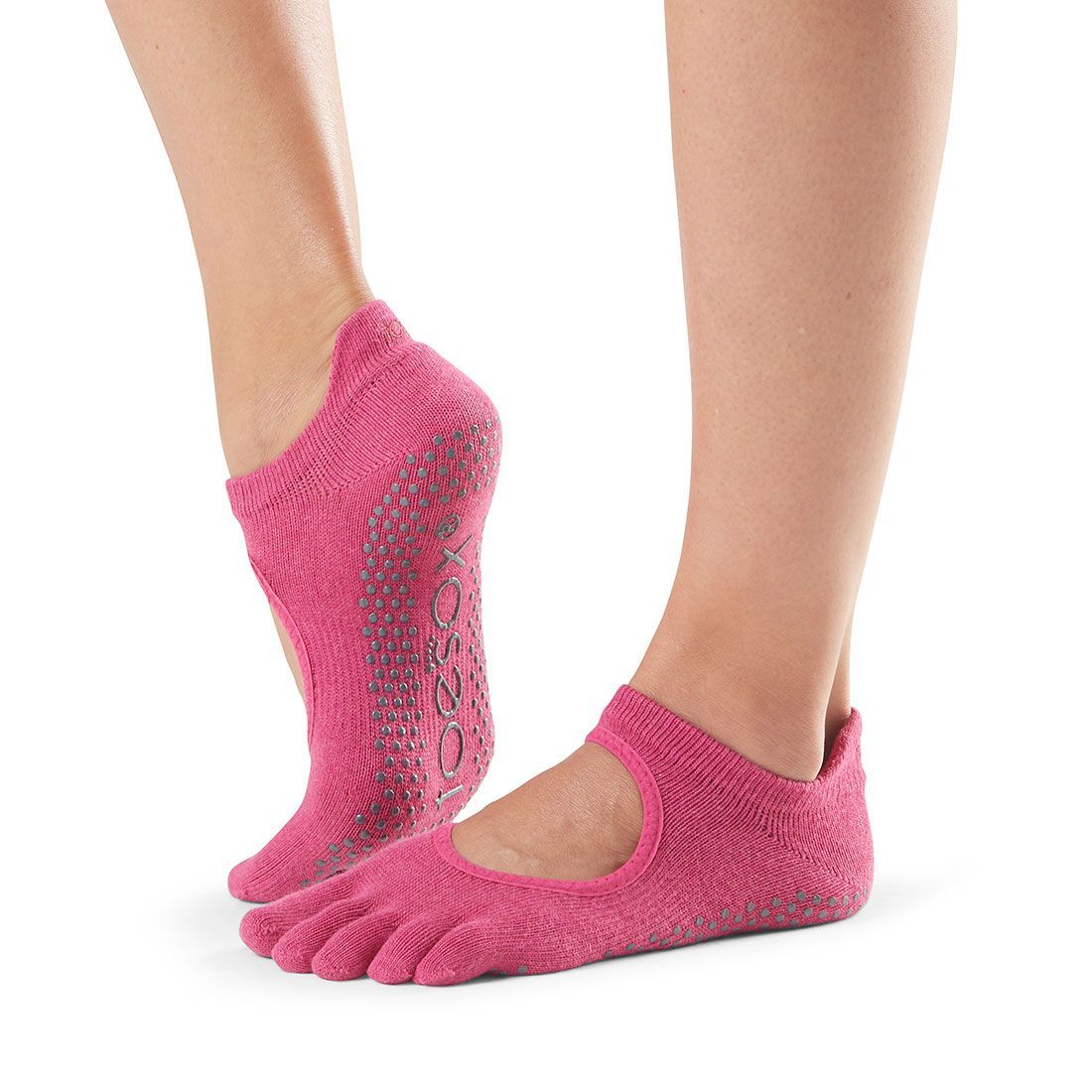 ToeSox Bellarina Full Toe - pink pilates yoga toe socks