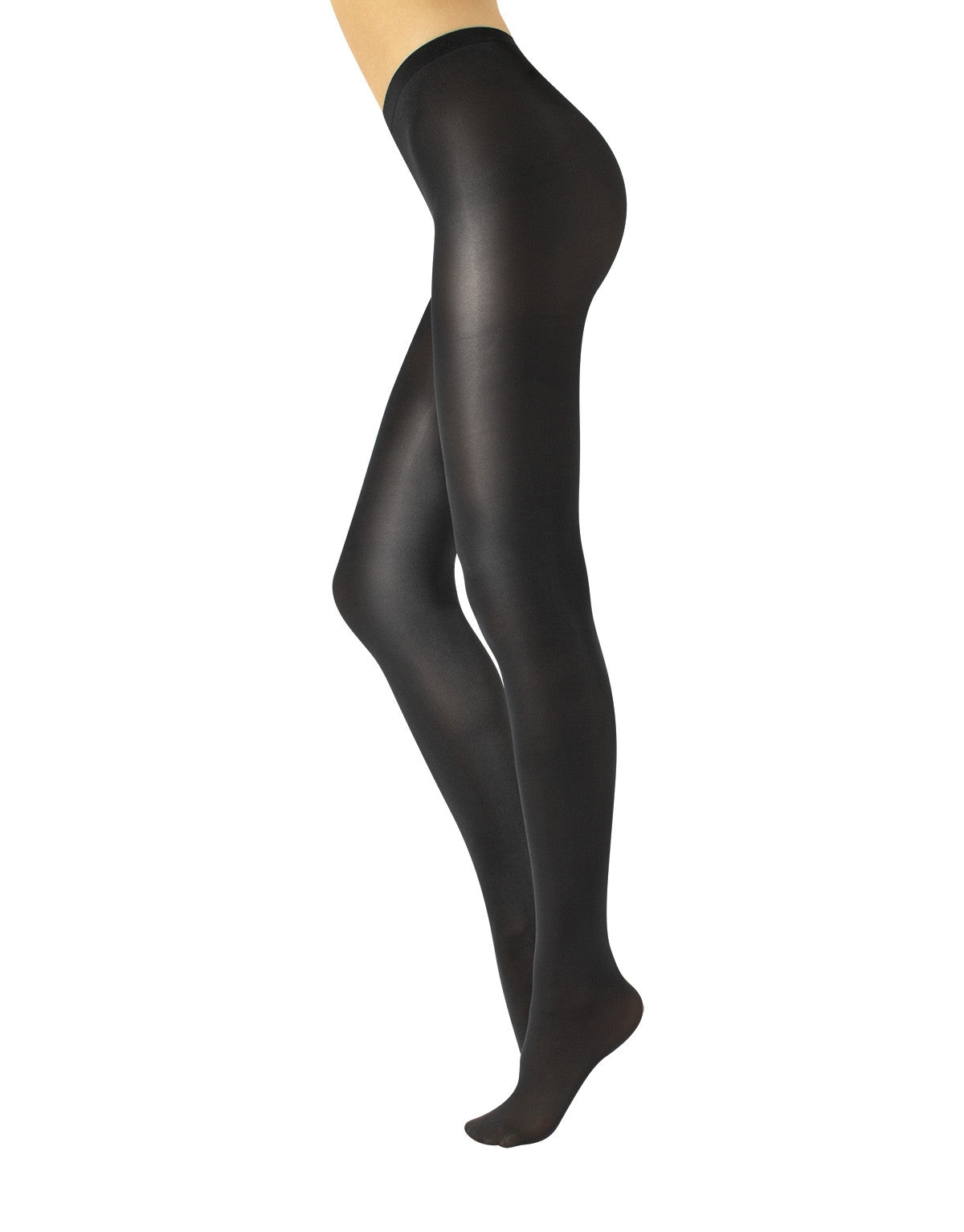 Calzitaly Glossy Tights - Black ultra opaque tights with a shiny satin finish.