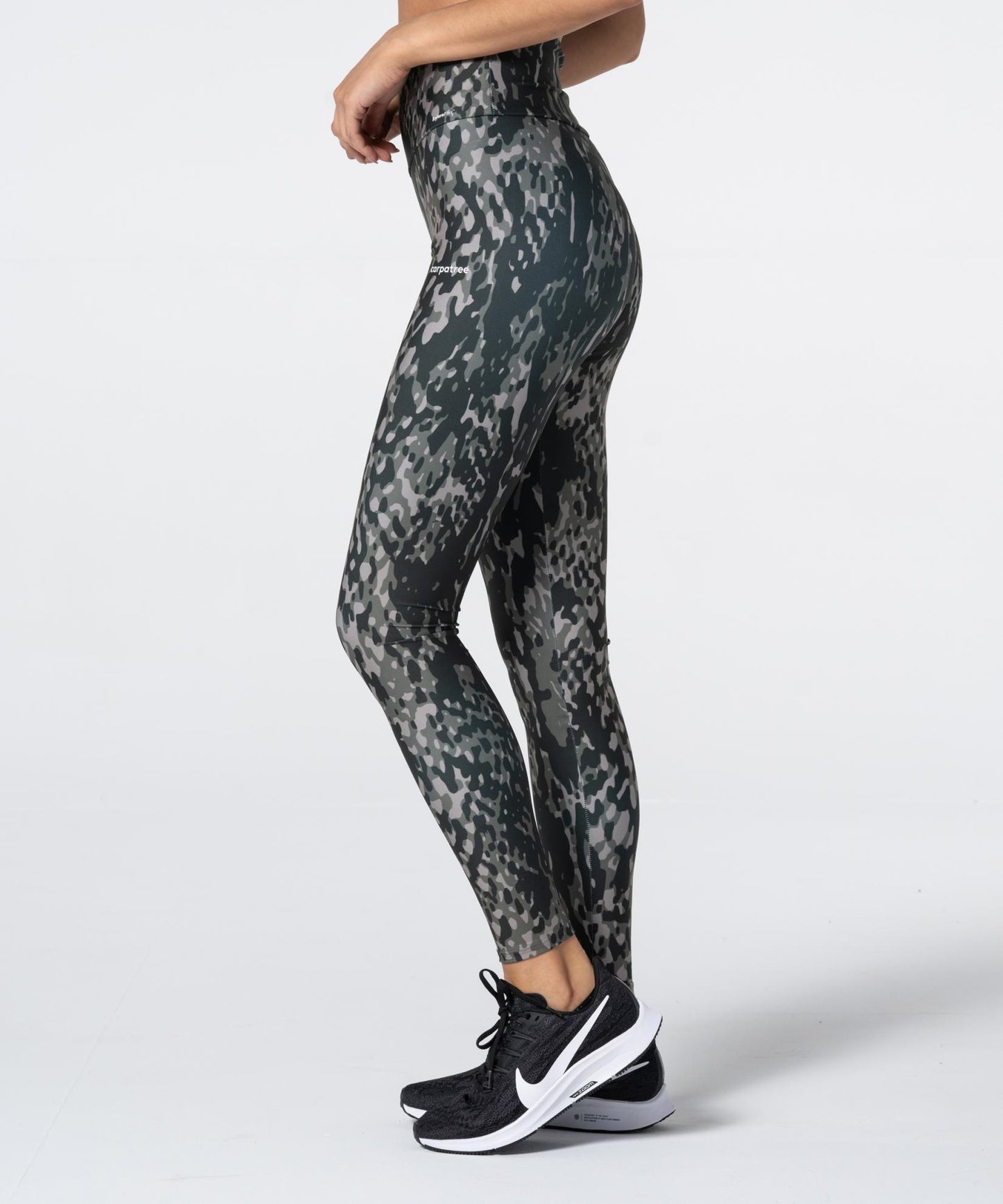 Carpatree high waisted printed leggings in grey snake skin pattern