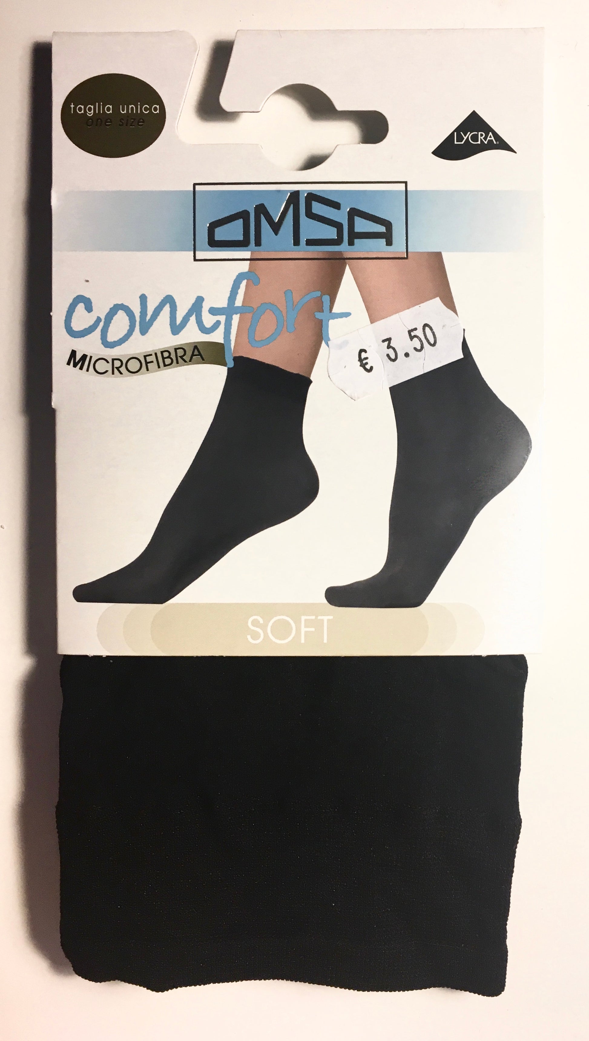 Omsa Micro 50 Calzino - plain black opaque ankle socks