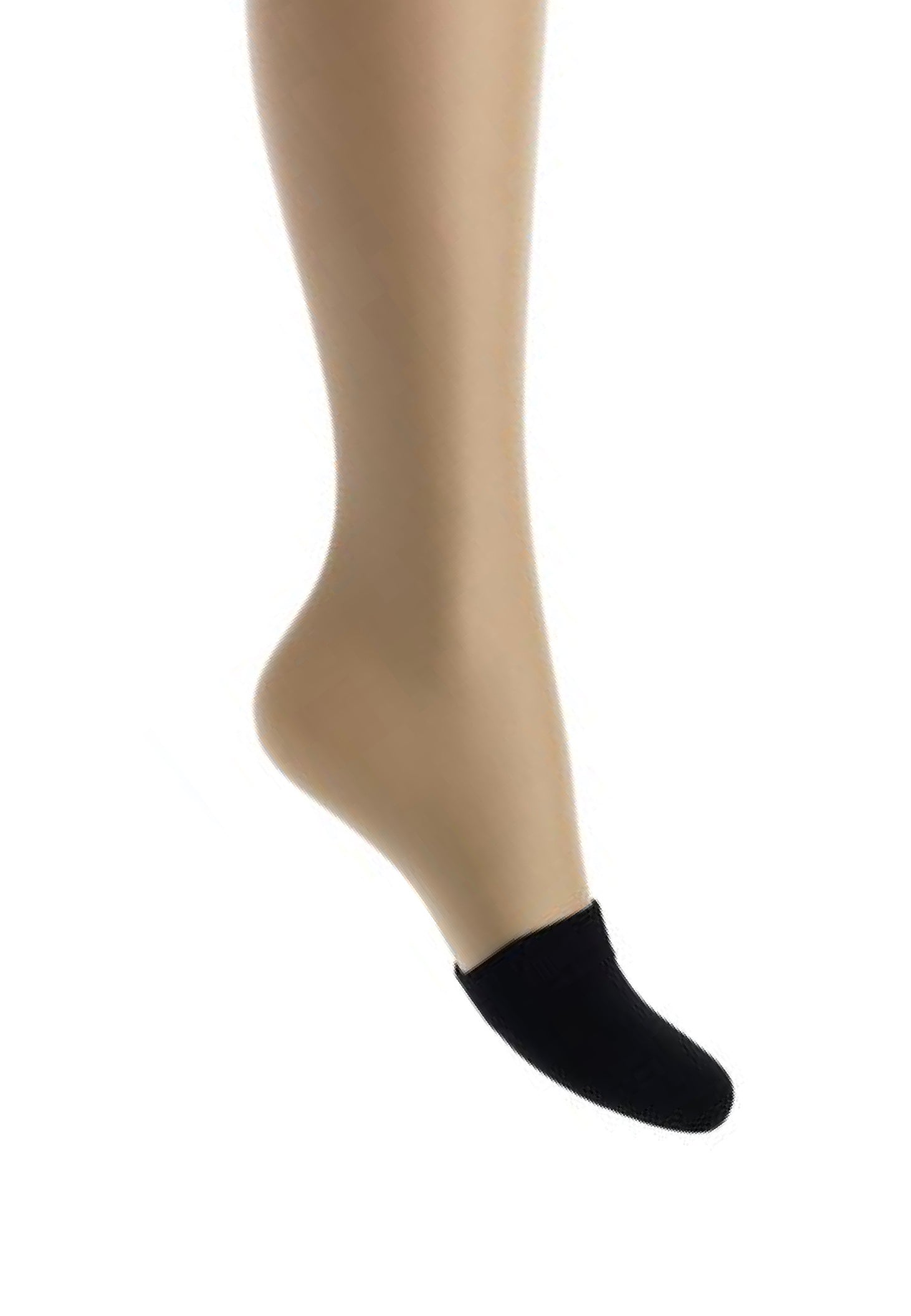 Bonnie Doon Toe Cover BE311000 - black cotton toe sock perfect for wearing with mules or sling back shoes