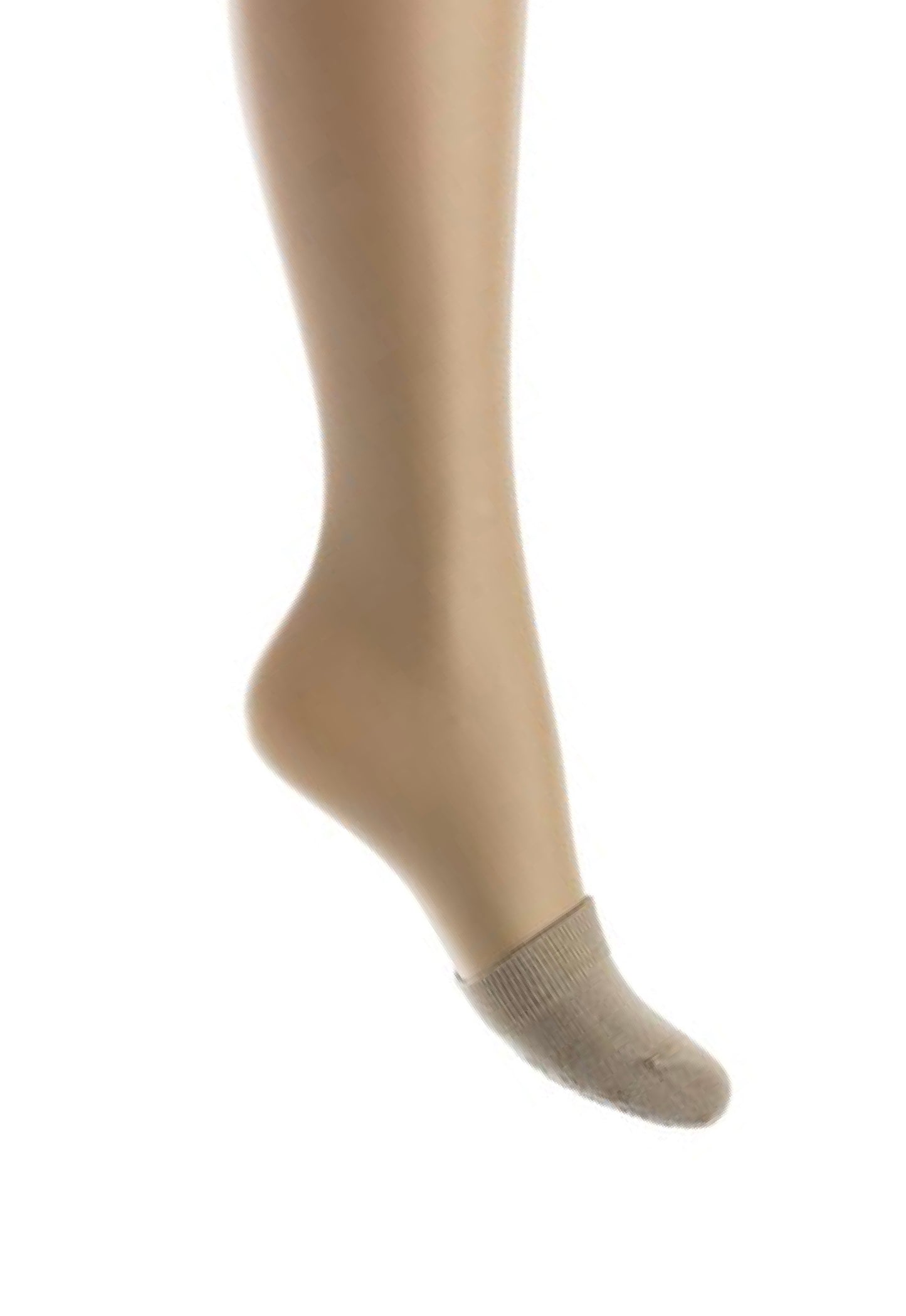 Bonnie Doon Toe Cover with Puff Print BE611000 - beige toe cover sock with grip print sole