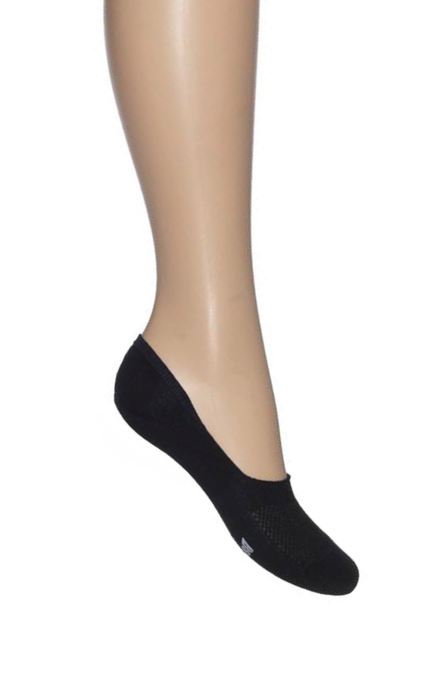 Bonnie Doon BN46.10.10 Sneaker Footie - black cotton sports shoe liner no show socks