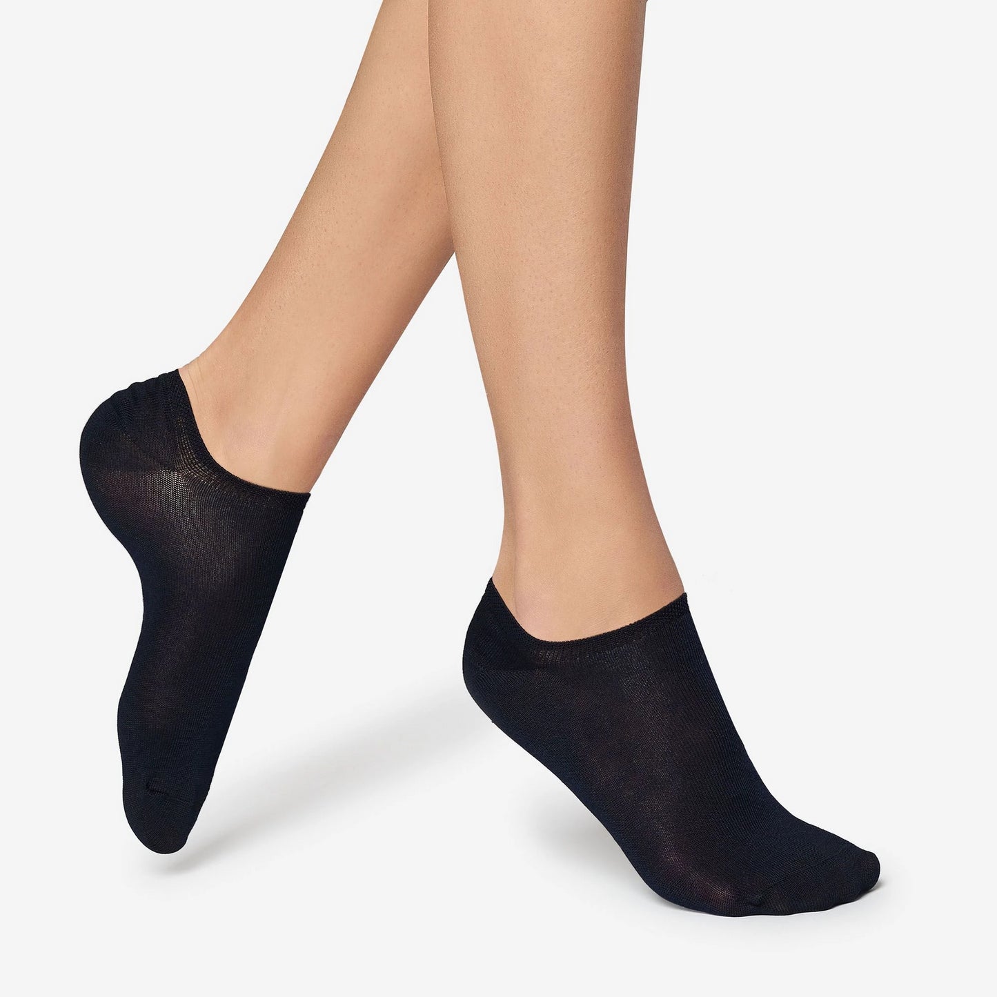 Omsa Minicalzino Liscio - black light low cotton ankle socks