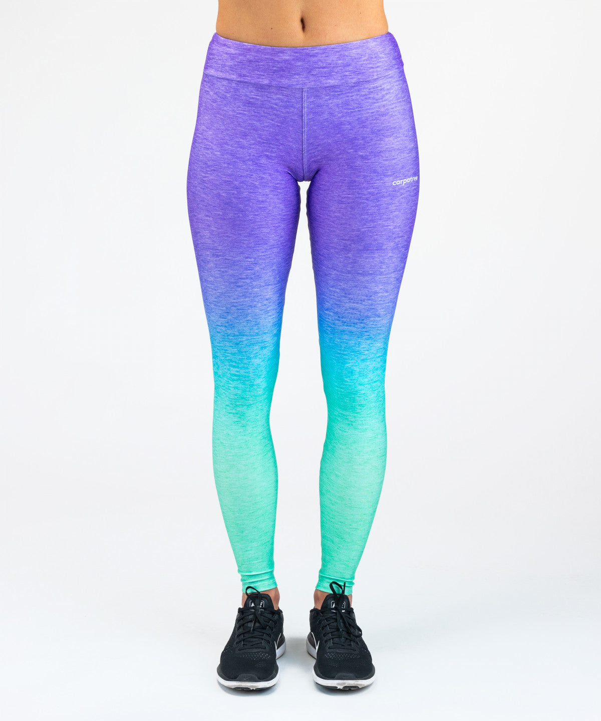 Carpatree Purple Mint Ombre Leggings - purple to mint green ombre activewear sports leggings