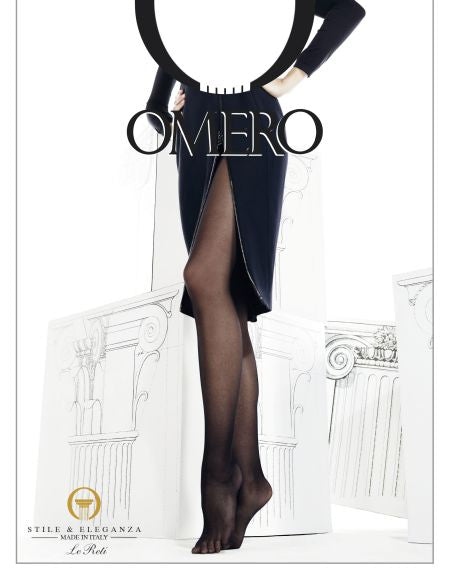 Omero Tulle B Collant - micro mesh tulle effect net tights in black and dark navy