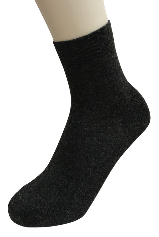 Omero Cashmere Calzino - dark grey soft and warm thermal ankle socks