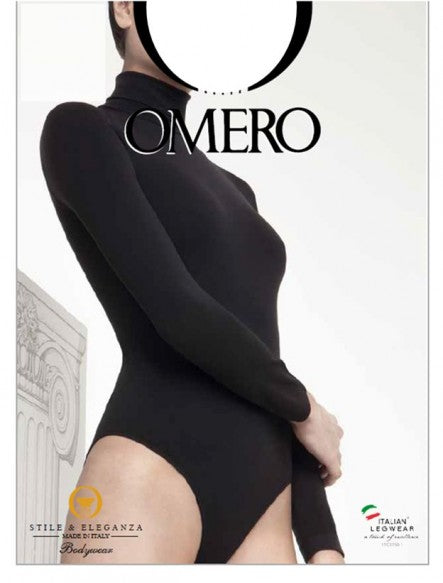 Omero Dolcevita Body - turtle neck / polo neck body-top / body-suit, available in black and white