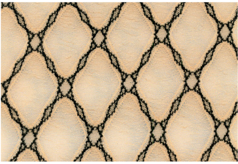 Omsa 3582 Daisy Collant - diamond enclosed fishnet style fashion tights in beige