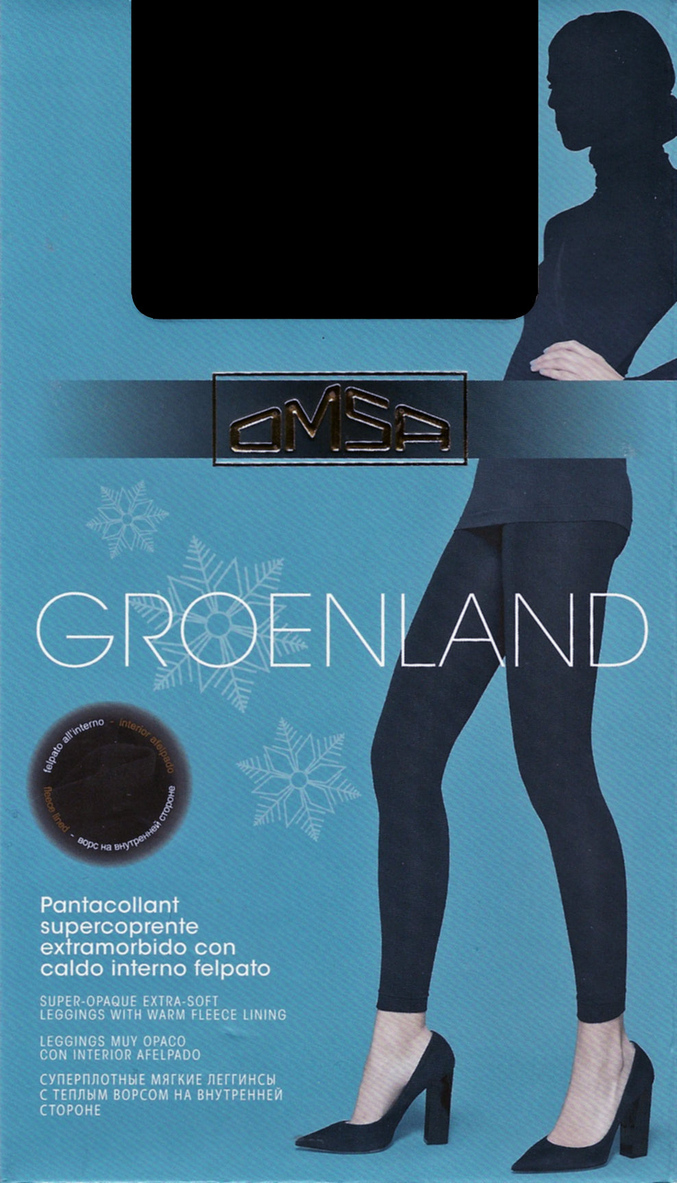 Omsa Groenland Pantacollant - fleece lined thermal footless tights