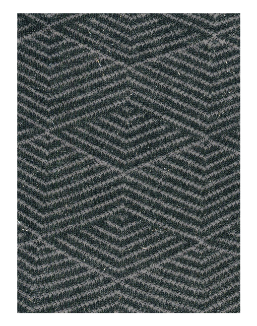 Omsa Inlay Calzino - Soft black silver lam̩ cotton mix socks with a grey geometric diamond zig-zag style pattern.