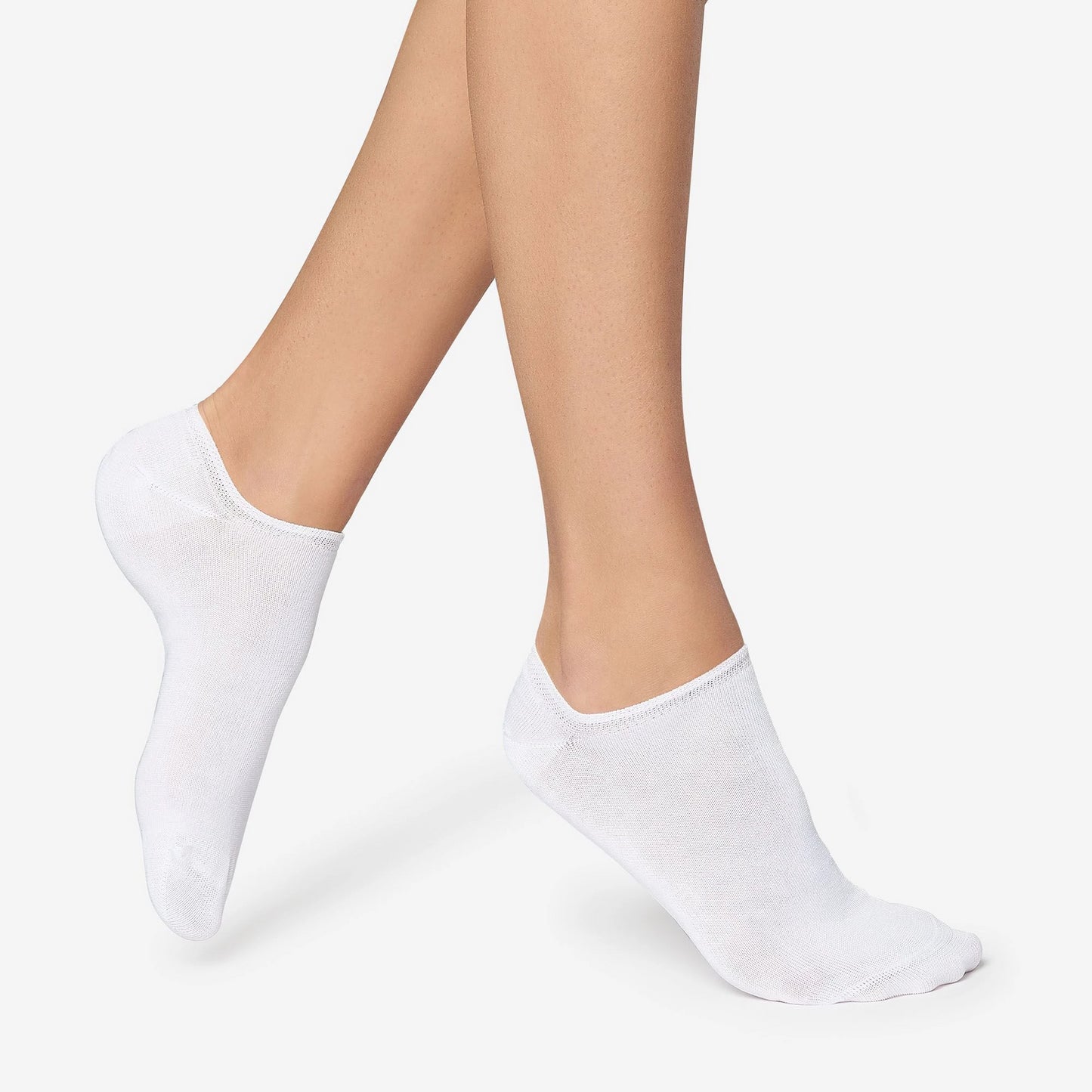 Omsa Minicalzino Liscio - white light low cotton ankle socks