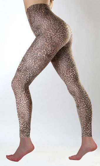 Pamela Mann Petite Leopard Print Footless Tights