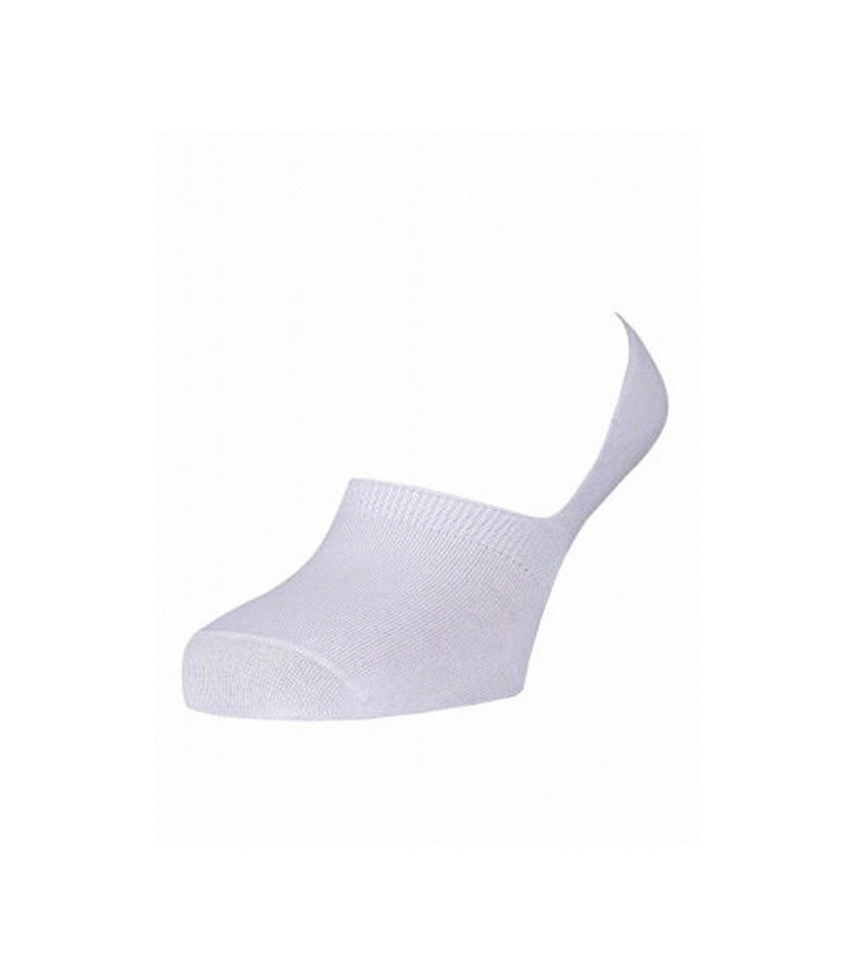 Ysabel Mora 17390 Pinki Invisible Footsies - Plain cotton sports shoe liners with flat toe seams, elasticated panel around the foot and silicone gripper strips on the heel. Available in men and women's sizes in black and white.