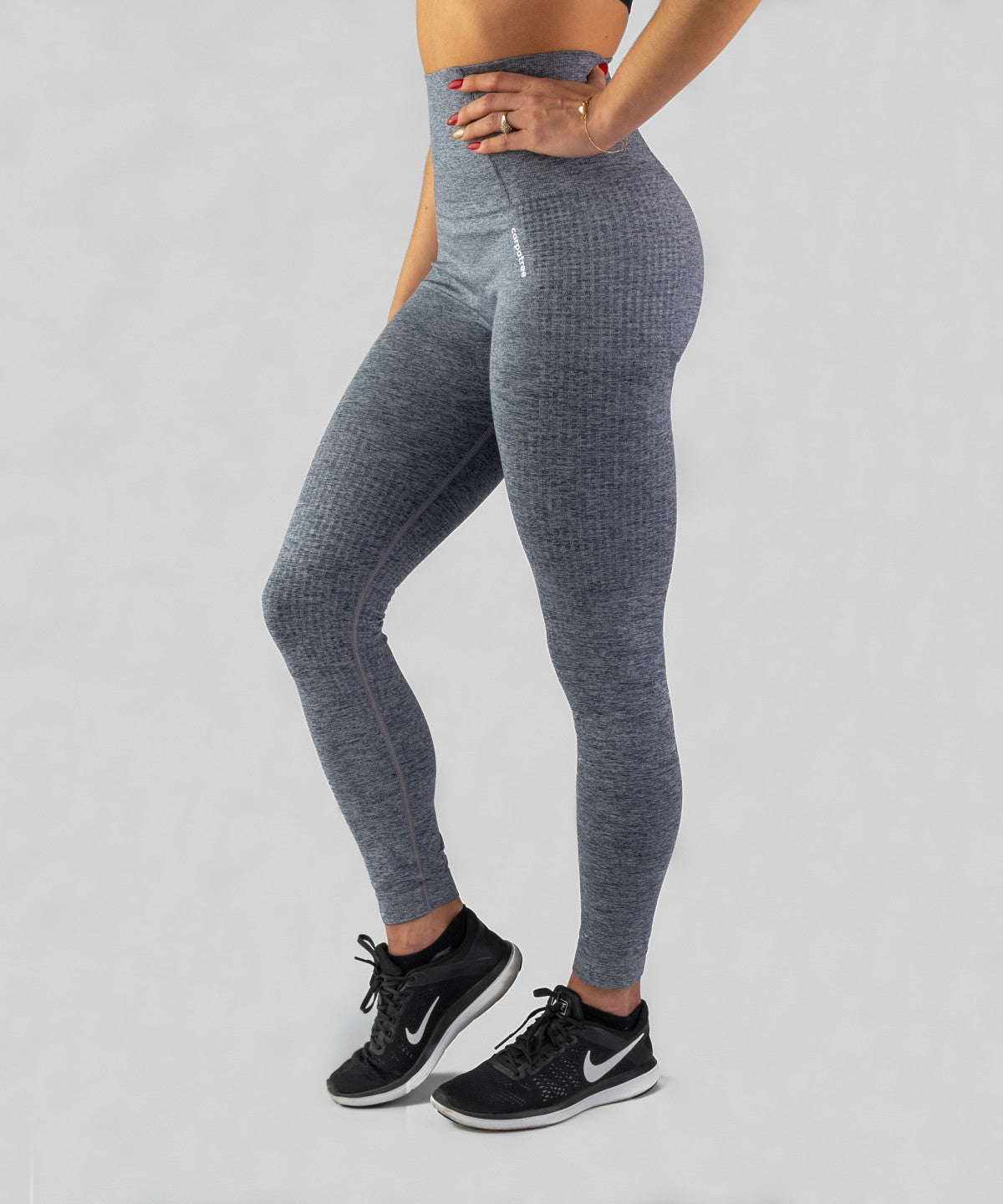 Carpatree Model One Seamless Leggings - grey high waisted activewear sports leggings