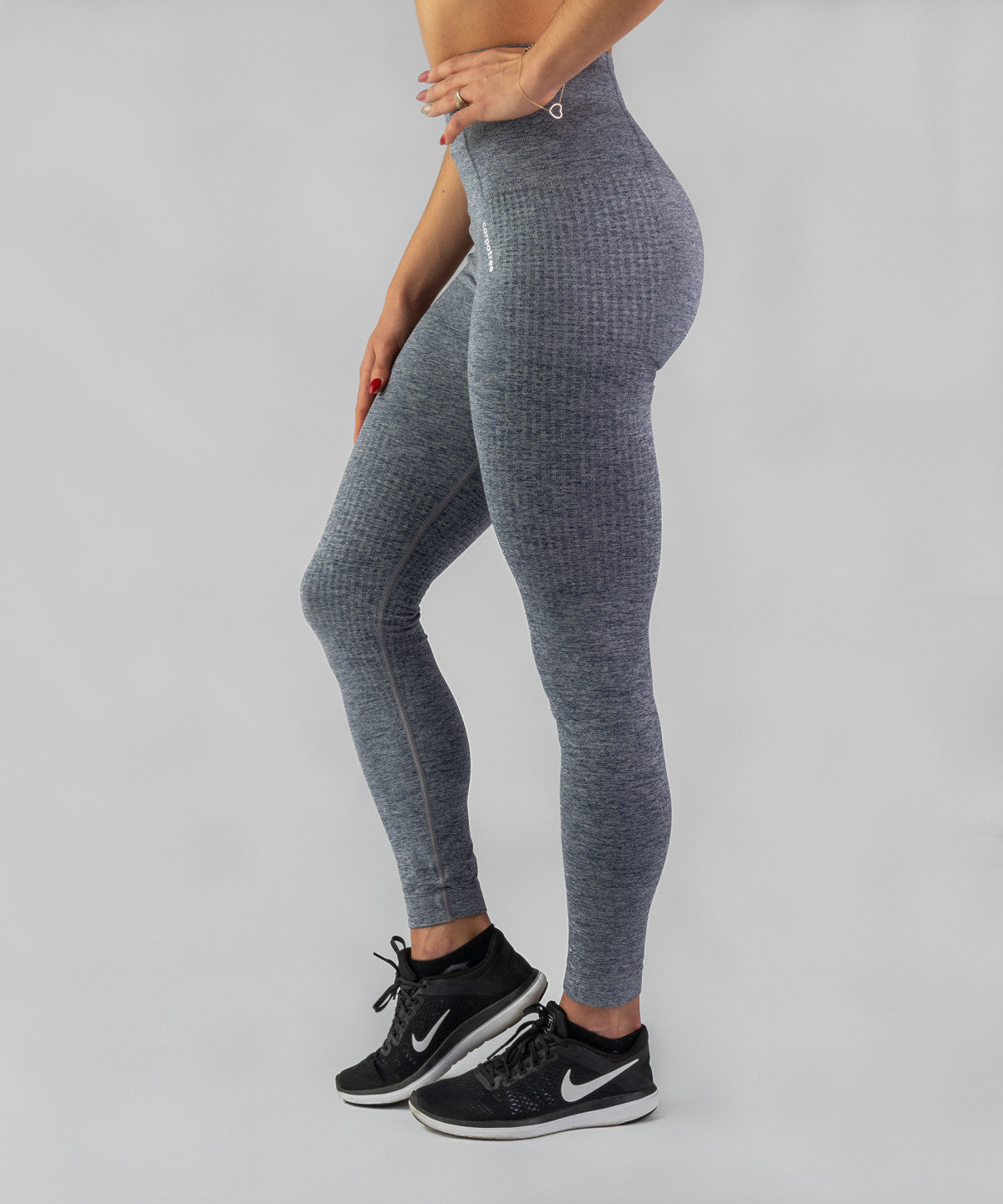 Carpatree Model One Seamless Leggings - grey high waisted activewear sports leggings
