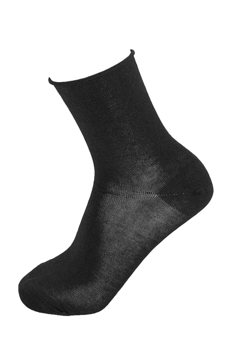 Silvia Grandi - Basic Cotton Socks - black no cuff cotton ankle socks
