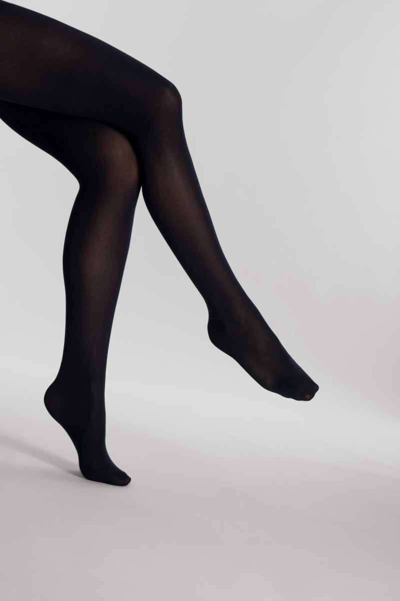 Silvia Grandi - Silk 70 Collant - black opaque satin shine tights