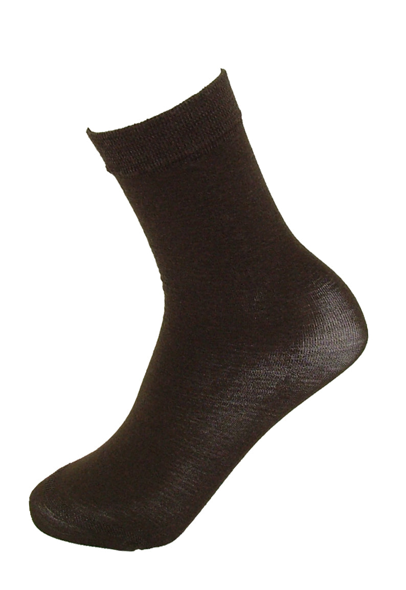 Trasparenze Jennifer Calzino - brown merino wool thermal ankle socks