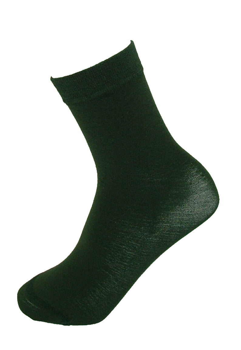 Trasparenze Jennifer Calzino - dark bottle green merino wool thermal ankle socks