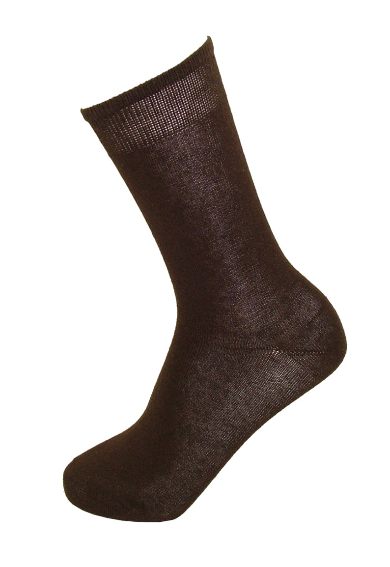 Ysabel Mora - 1Ysabel Mora 2343 Algodon - 100% cotton ankle socks in dark brown