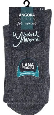 Ysabel Mora - 12735 Angora Socks - women's warm and cozy winter wooly ribbed socks in black, navy and brown