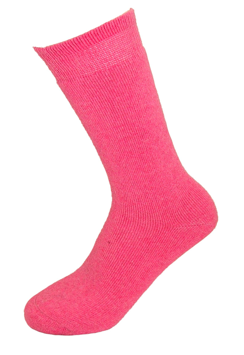 Ysabel Mora 12346 Angora Socks - warm wool mix thermal socks in bright pink