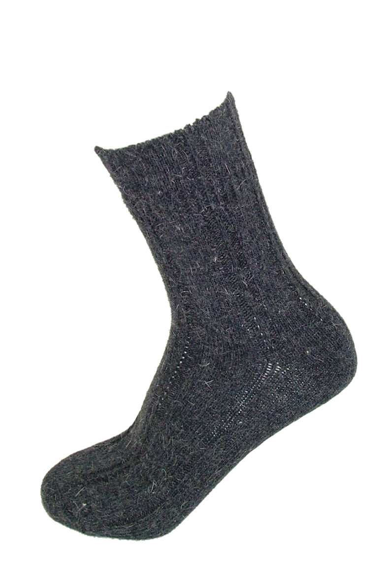 Ysabel Mora - 12735 Angora Socks - women's warm and cosy winter wooly ribbed thermal hiking socks in navy