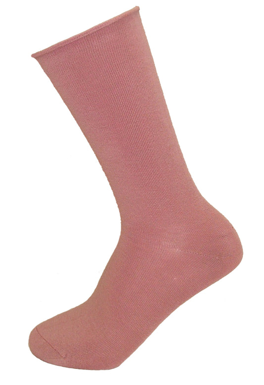 Ysabel Mora - 12726 Basico Sin Puno - no cuff cotton ankle socks in pale pink