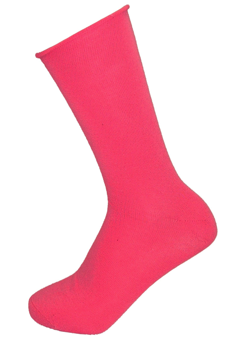 Ysabel Mora - 12726 Basico Sin Puno - no cuff cotton ankle socks in pink