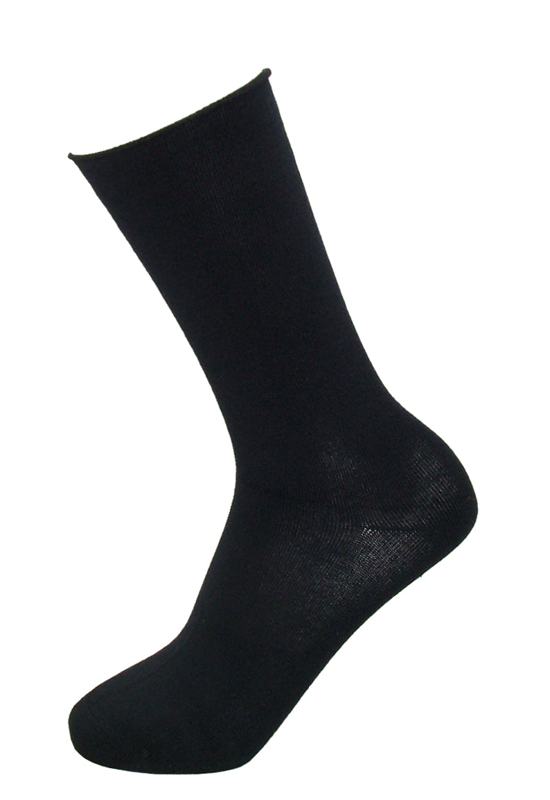 Ysabel Mora - 12739 Warm Bambu - navy no cuff bamboo ankle socks, breathable and warm in the Winter