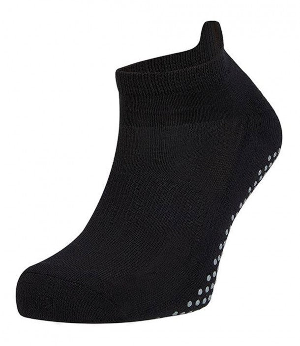 Ysabel Mora - 17392 Yoga Sock - cotton low ankle grip socks in black and grey, available in men and women's sizes